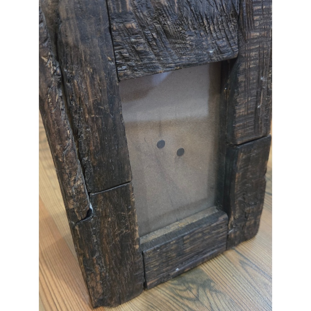 Urban Outfitters Sample Mango Wood Picture Frame 8x10 Rustic Reclaimed Farm Dark - Picture 2 of 5